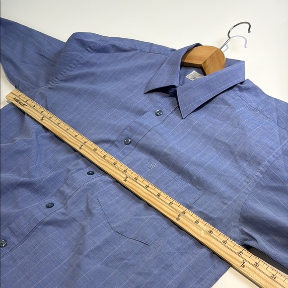 Givenchy Men's Blue Dress Shirt Classic Button-Down Size US Neck 17 - Picture 7 of 8